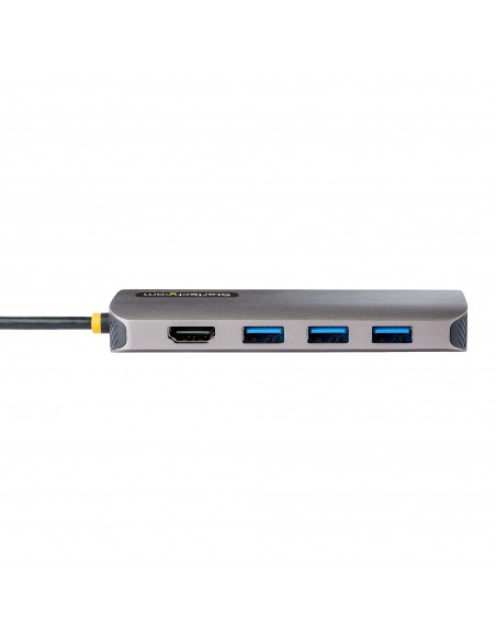 StarTech.com Adaptador Multipuertos USB C de Vídeo 4K a 60Hz, con Hub de 3 Puertos USB-A de 5Gbps, Entrega de Alimentación USB