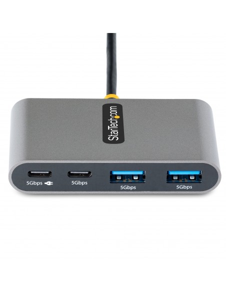 StarTech.com Hub Concentrador USB-C de 4 Puertos con Entrega de Alimentación de 100W de Paso - Ladrón USB Tipo C - - 2x USB-A +