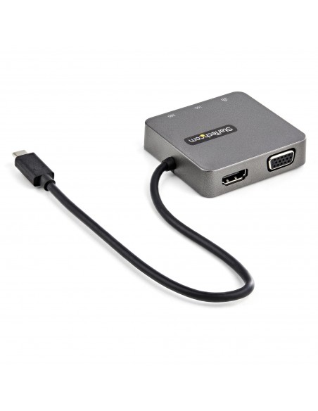 StarTech.com Adaptador Multipuertos USB-C - Docking Station USB Tipo C - HDMI o VGA - con Cable de 29cm - con Puertos USB A y
