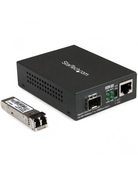 StarTech.com Conversor Compacto de Medios Ethernet Gigabit a Fibra Multimodo LC - 550m