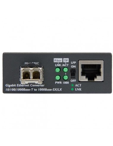 StarTech.com Conversor Compacto de Medios Ethernet Gigabit a Fibra Multimodo LC - 550m