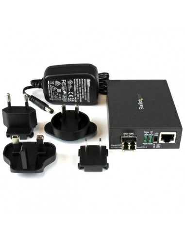 StarTech.com Conversor Compacto de Medios Ethernet Gigabit a Fibra Multimodo LC - 550m