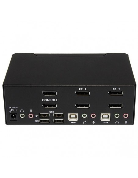 StarTech.com Switch Conmutador KVM de 2 Puertos DisplayPort - 4K 60Hz