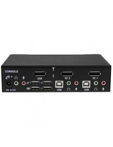 StarTech.com Conmutador Switch Profesional KVM 2 Puertos Vídeo DisplayPort - USB con Audio - 2560x1600