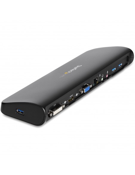 StarTech.com Docking Station USB 3.0 de 2 Monitores para Portátil - HDMI DVI VGA - Hub Ladrón 3x USB-A - GbE - Audio - StarTech.com Docking Station USB 3.0 de 2 Monitores para Portátil - HDMI DVI VGA - Hub Ladrón 3x USB-A - GbE - Audio -