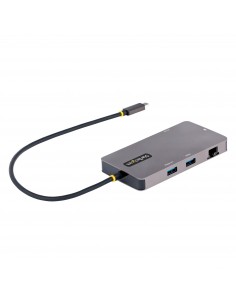 StarTech.com Adaptador Multipuertos USB C 2x HDMI 4K 60Hz, Hub USB-A 3.1 2Pt 5Gbps, PD 100W, GbE, SD MicroSD, Cable de 30cm, 2
