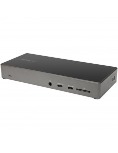StarTech.com Dock USB-C - Docking Station USB Tipo C para 3 Monitores de 4K - con 100W de Entrega de Alimentación PD - Modo Alt