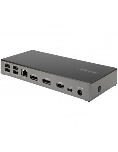 StarTech.com Dock USB-C - Docking Station USB Tipo C para 3 Monitores de 4K - con 100W de Entrega de Alimentación PD - Modo Alt