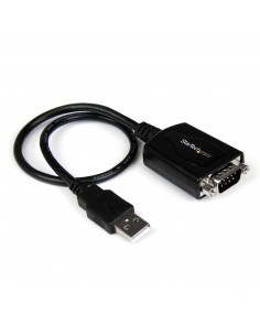 StarTech.com Cable 0,3m USB a Puerto Serie Serial RS232 DB9 con Retención del Puerto de Asignación COM
