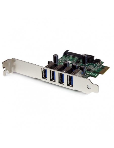 StarTech.com Tarjeta Adaptador PCI Express PCI-E USB 3.0 con UASP de 4 Puertos - Alimentación SATA StarTech.com Tarjeta Adaptador PCI Express PCI-E USB 3.0 con UASP de 4 Puertos - Alimentación SATA