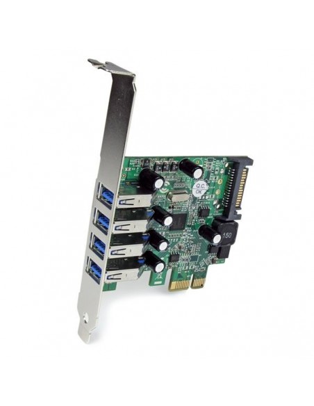 StarTech.com Tarjeta Adaptador PCI Express PCI-E USB 3.0 con UASP de 4 Puertos - Alimentación SATA StarTech.com Tarjeta Adaptador PCI Express PCI-E USB 3.0 con UASP de 4 Puertos - Alimentación SATA