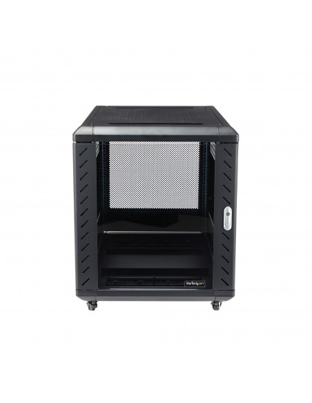 StarTech.com Armario Rack para Servidores 12U 19" 4 Columnas - Rack de Servidores con Cerradura y Seguro - Rack con Ruedas y