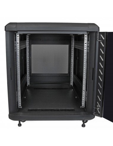 StarTech.com Armario Rack para Servidores 12U 19" 4 Columnas - Rack de Servidores con Cerradura y Seguro - Rack con Ruedas y