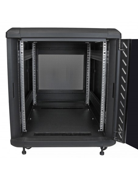 StarTech.com Armario Rack para Servidores 12U 19" 4 Columnas - Rack de Servidores con Cerradura y Seguro - Rack con Ruedas y