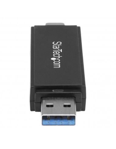 StarTech.com Lector Grabador USB 3.0 USB-C Tipo C y USB-A de Tarjetas de Memoria Flash SD Micro SD Alimentado por USB
