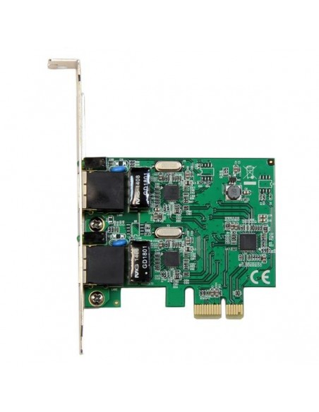 StarTech.com Adaptador Tarjeta de Red NIC PCI Express PCI-E de 2 Puertos Ethernet Gigabit RJ45 StarTech.com Adaptador Tarjeta de Red NIC PCI Express PCI-E de 2 Puertos Ethernet Gigabit RJ45