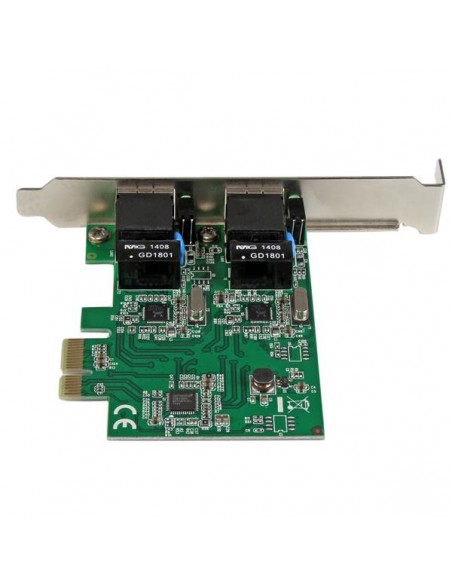 StarTech.com Adaptador Tarjeta de Red NIC PCI Express PCI-E de 2 Puertos Ethernet Gigabit RJ45 StarTech.com Adaptador Tarjeta de Red NIC PCI Express PCI-E de 2 Puertos Ethernet Gigabit RJ45