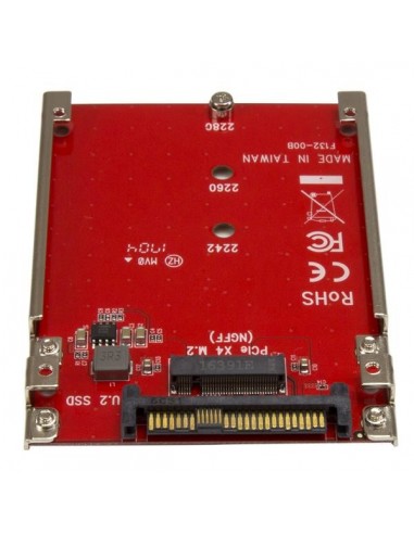 StarTech.com Tarjeta Adaptador PCI Express M.2 a U.2 SFF8639 para SSD NVMe M.2 - Conversor para SSD M.2 - Tarjeta Anfitrión