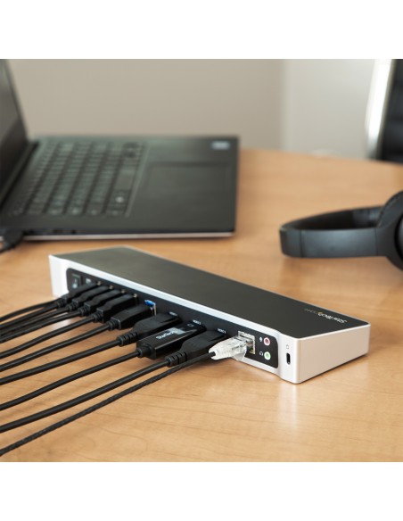 StarTech.com Docking Station USB 3.0 2x DisplayPort y HDMI 4K para 3 Monitores - Hub 5x USB-A (1x Fast Charge) - Audio de 3,5mm StarTech.com Docking Station USB 3.0 2x DisplayPort y HDMI 4K para 3 Monitores - Hub 5x USB-A (1x Fast Charge) - Audio de 3,5mm