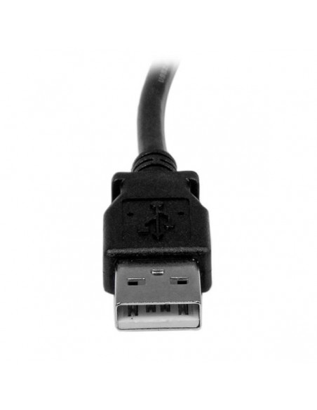 StarTech.com Cable Adaptador USB 2m para Impresora Acodado - 1x USB A Macho - 1x USB B Macho en Ángulo Derecho