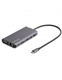StarTech.com Adaptador Multipuertos USB-C - Mini Docking Station para Viajes con HDMI de 4K o VGA de 1080p - con Hub Ladrón USB