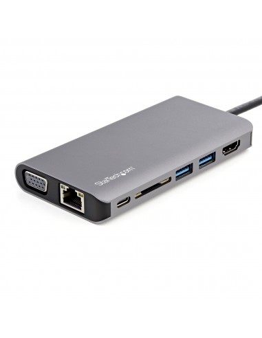 StarTech.com Adaptador Multipuertos USB-C - Mini Docking Station para Viajes con HDMI de 4K o VGA de 1080p - con Hub Ladrón USB