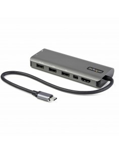 StarTech.com Adaptador Multipuertos USB-C - Docking Station USB Tipo C a HDMI o Mini DisplayPort 4K60 - Replicador de Puertos
