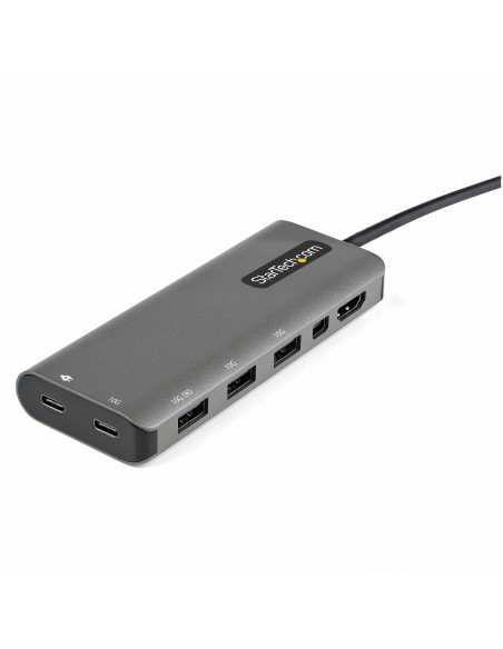 StarTech.com Adaptador Multipuertos USB-C - Docking Station USB Tipo C a HDMI o Mini DisplayPort 4K60 - Replicador de Puertos