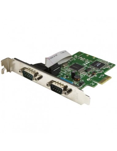 StarTech.com Tarjeta Serie PCI Express de 2 Puertos DB9 RS232 con UART 16C1050 - Adaptador Interno Serie PCI-E