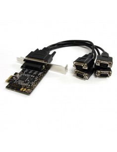 StarTech.com Tarjeta Adaptadora PCI Express PCIe de 4 Puertos Serie con Cable Multiconector RS232 Serial