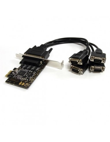 StarTech.com Tarjeta Adaptadora PCI Express PCIe de 4 Puertos Serie con Cable Multiconector RS232 Serial