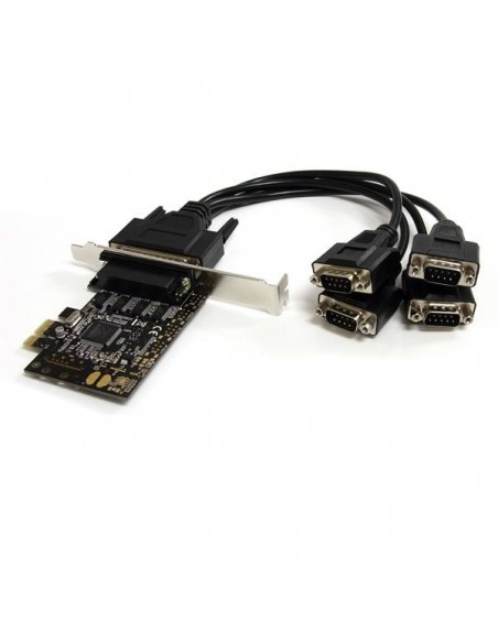 StarTech.com Tarjeta Adaptadora PCI Express PCIe de 4 Puertos Serie con Cable Multiconector RS232 Serial StarTech.com Tarjeta Adaptadora PCI Express PCIe de 4 Puertos Serie con Cable Multiconector RS232 Serial
