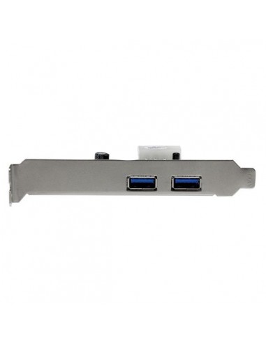 StarTech.com Adaptador Tarjeta Controladora PCI Express PCI-E 2 Puertos USB 3.0 con Alimentación Molex y UASP