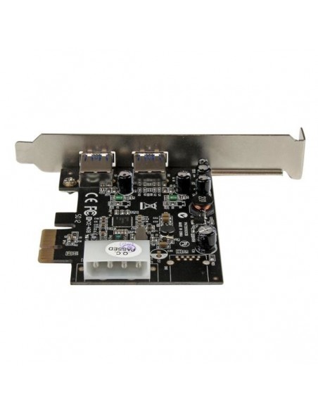 StarTech.com Adaptador Tarjeta Controladora PCI Express PCI-E 2 Puertos USB 3.0 con Alimentación Molex y UASP
