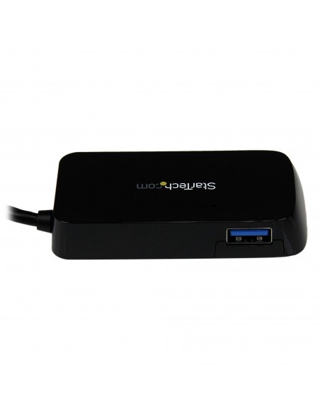 StarTech.com Adaptador Concentrador Hub Ladrón USB 3.0 (5Gbps) Super Speed para Portátil de 4 Puertos Salidas - Negro