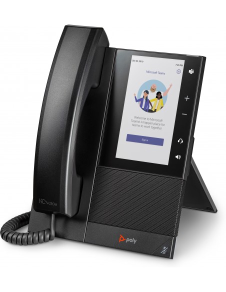 POLY Teléfono multimedia empresarial CCX 500 para Microsoft Teams y habilitado para alimentación a través de Ethernet (PoE)