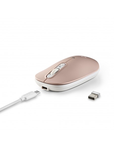 NGS SHELL RB ratón Ambidextro RF Wireless + Bluetooth Óptico 1600 DPI