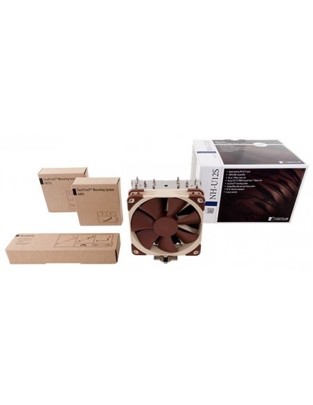 Noctua NH-U12S sistema de refrigeración para ordenador Procesador Enfriador 12 cm Marrón, Acero inoxidable