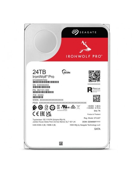 Seagate IronWolf Pro ST24000NT002 disco duro interno 3.5" 24 TB Serial ATA III