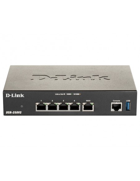 D-Link DSR-250V2 router inalámbrico Gigabit Ethernet Negro
