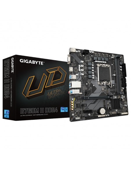 Gigabyte B760M H DDR4 placa base Intel B760 Express LGA 1700 micro ATX Gigabyte B760M H DDR4 placa base Intel B760 Express LGA 1700 micro ATX