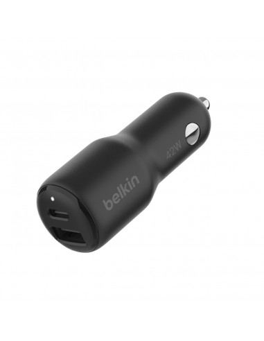 Belkin CCB005btBK Portátil, Smartphone, Tableta Negro Encendedor de cigarrillos Carga rápida Interior