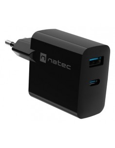 NATEC NUC-2145 cargador de dispositivo móvil Universal Negro Corriente alterna Carga rápida Interior