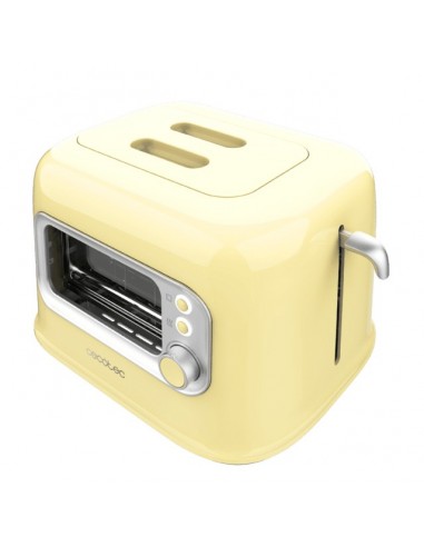 Cecotec RetroVision Yellow 5 2 rebanada(s) 700 W Acero inoxidable, Amarillo