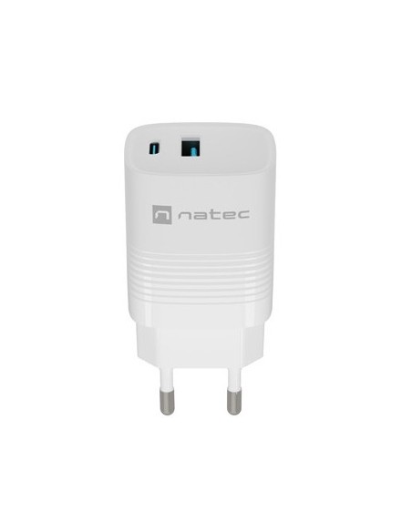 NATEC NUC-2140 cargador de dispositivo móvil Universal Blanco Corriente alterna Carga rápida Interior