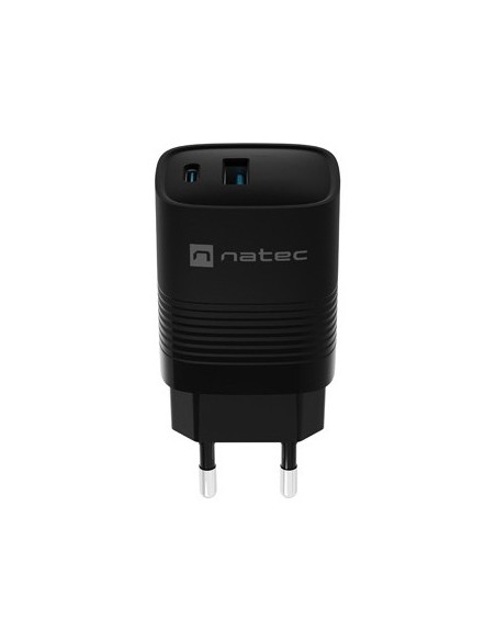 NATEC NUC-2141 cargador de dispositivo móvil Universal Negro Corriente alterna Carga rápida Interior