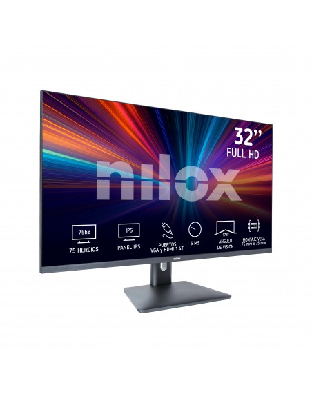Nilox MONITOR 32" NXM32FHD11 IPS 5MS HDMI VGA pantalla para PC 81,3 cm (32") 1920 x 1080 Pixeles Full HD LED Negro Nilox MONITOR 32" NXM32FHD11 IPS 5MS HDMI VGA pantalla para PC 81,3 cm (32") 1920 x 1080 Pixeles Full HD LED Negro