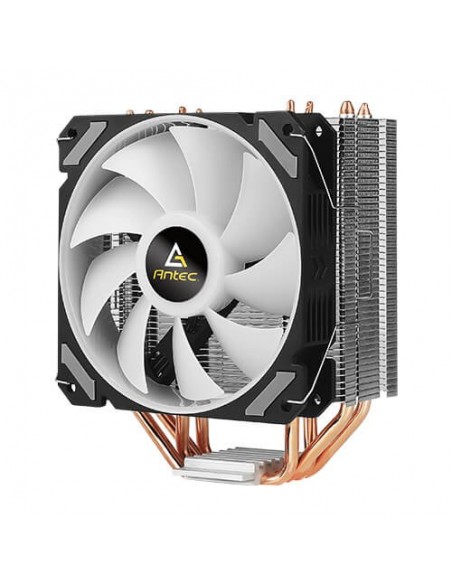 Antec A400i Conjunto de chips Refrigerador de aire 12 cm Negro, Cobre, Plata 1 pieza(s)