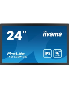 iiyama PROLITE Pizarra de caballete digital 61 cm (24") LED 600 cd   m² Full HD Negro Pantalla táctil
