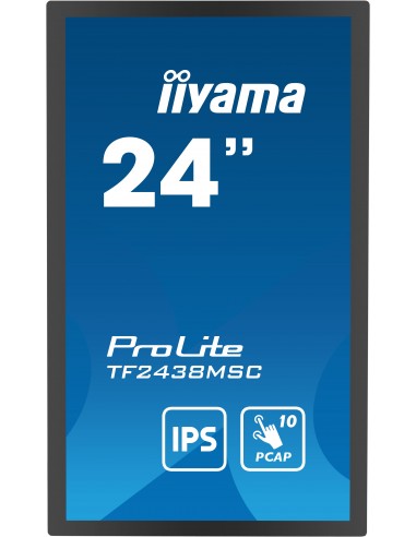 iiyama PROLITE Pizarra de caballete digital 61 cm (24") LED 600 cd   m² Full HD Negro Pantalla táctil